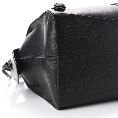 BALENCIAGA Smooth Calfskin Neo Classic Hardware Large Top Handle Bag Black